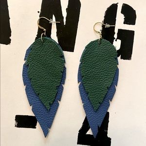 Leather earrings